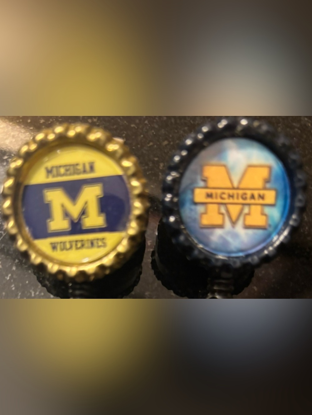 2 University of Michigan Wolverines Football Player Fan Nurse ID Badge Reels
